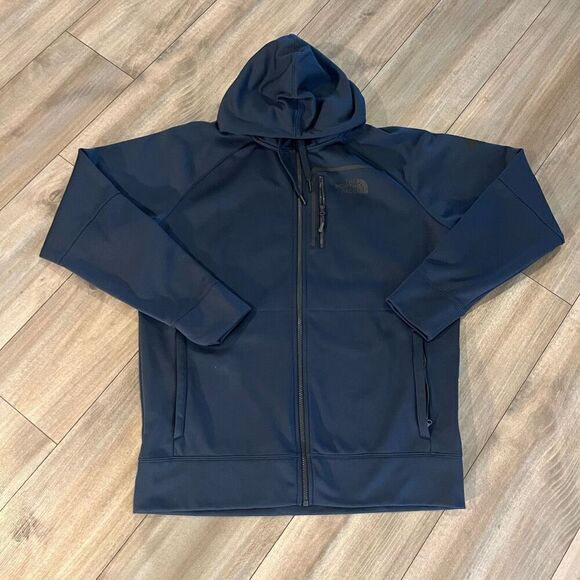 North Face Navy Casual Fleece‎ Full Zip Men Large - Picture 1 of 5